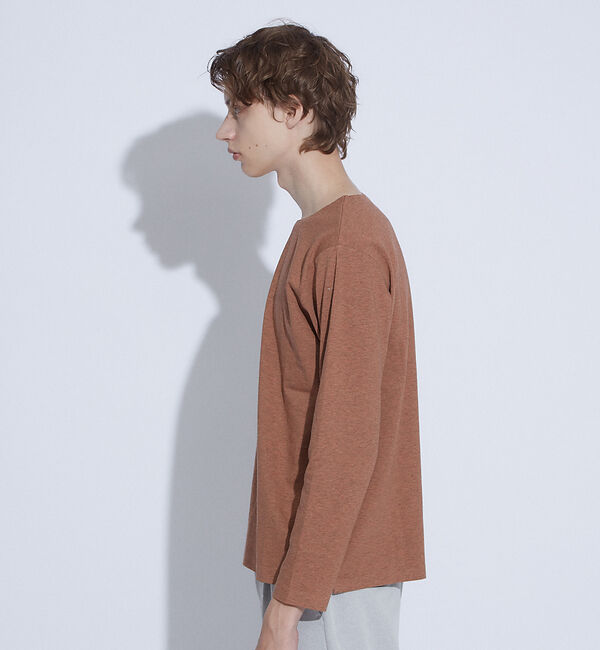 ABAHOUSE「【ノンストレス】 圧着クルーロングＴシャツ」|Tシャツ・カットソー|