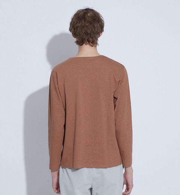 ABAHOUSE「【ノンストレス】 圧着クルーロングＴシャツ」|Tシャツ・カットソー|