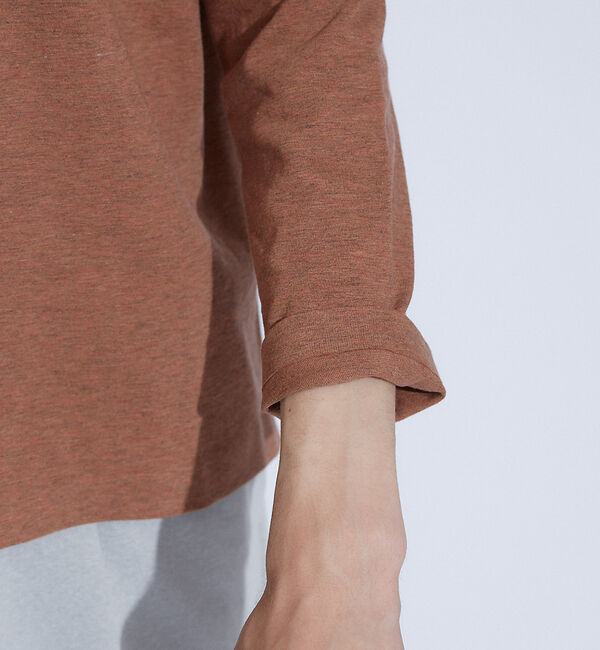 ABAHOUSE「【ノンストレス】 圧着クルーロングＴシャツ」|Tシャツ・カットソー|