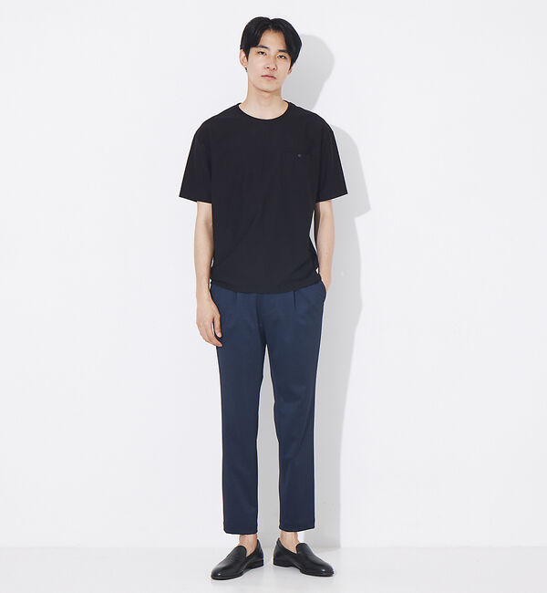 ABAHOUSE「カルゼ ワンボタン ポケット カラー Tシャツ」|Tシャツ・カットソー|