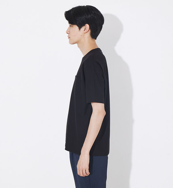 ABAHOUSE「カルゼ ワンボタン ポケット カラー Tシャツ」|Tシャツ・カットソー|