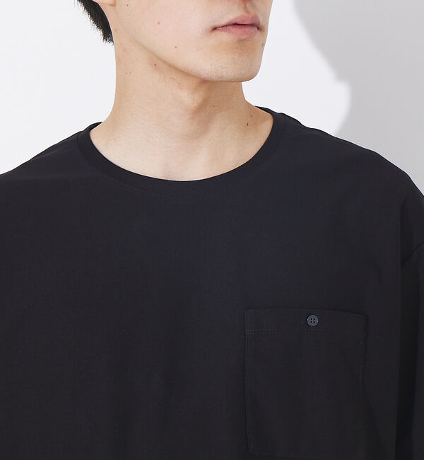 ABAHOUSE「カルゼ ワンボタン ポケット カラー Tシャツ」|Tシャツ・カットソー|