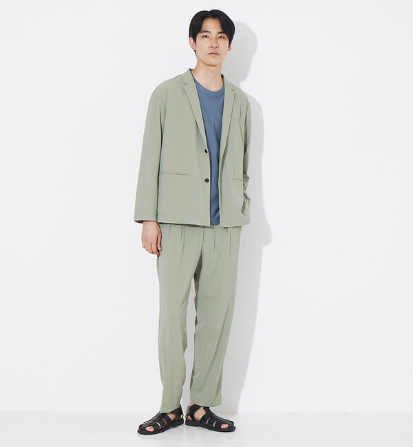 ABAHOUSE「カルゼ ワンボタン ポケット カラー Tシャツ」|Tシャツ・カットソー|