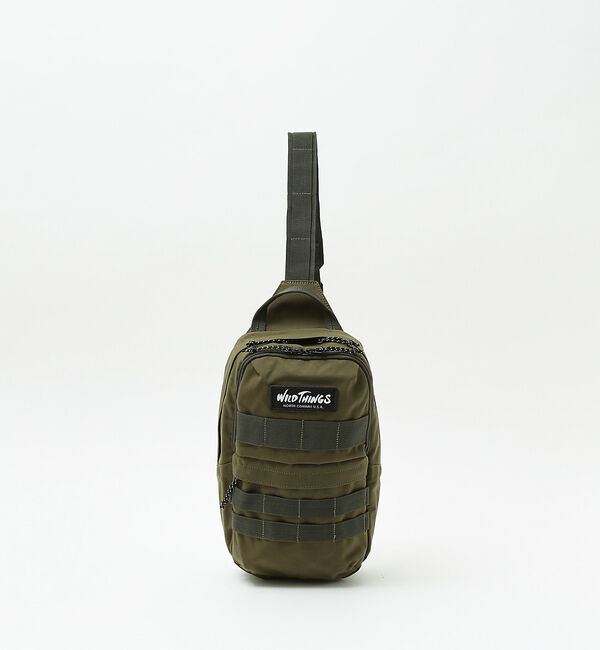 ABAHOUSE「【WILD THINGS/ワイルドシングス】ワンポイントロゴ ボディバッグ/スリ」|ショルダー・メッセンジャー|カーキ