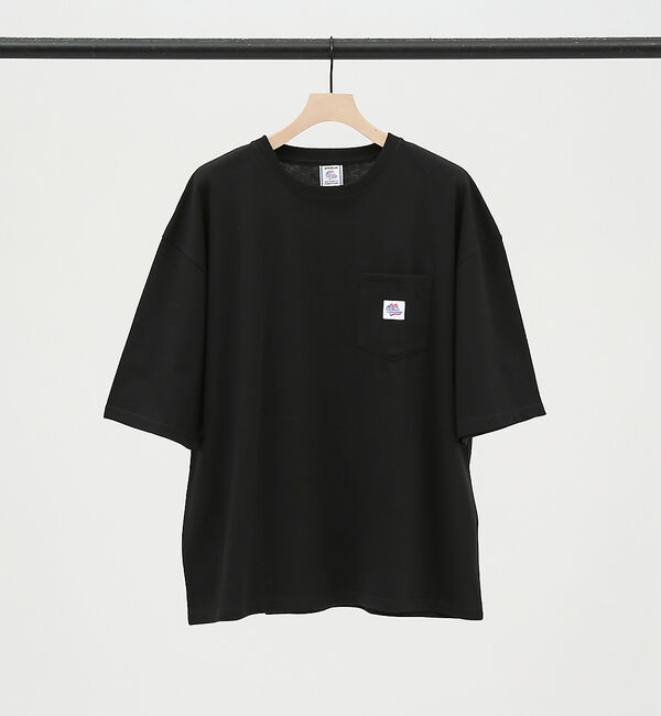 ABAHOUSE「【JEMORGAN /ジェーイーモーガン】ヘビーウエイトポケットワッペン付きドロ」|Tシャツ・カットソー|ブラック