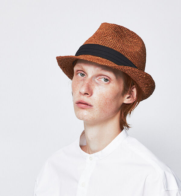 ABAHOUSE「【RUBEN/ルーベン】RAFFIA HAT/中折れラフィアハット」|その他|ブラウン