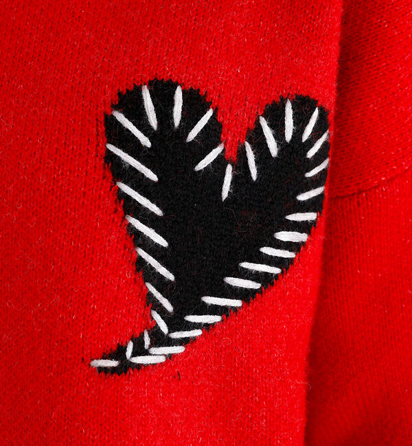 ABAHOUSE「【Revo.レボ】ワンポイントハートステッチルーズニット/ユニセックス/TH-3」|ニット・セーター|