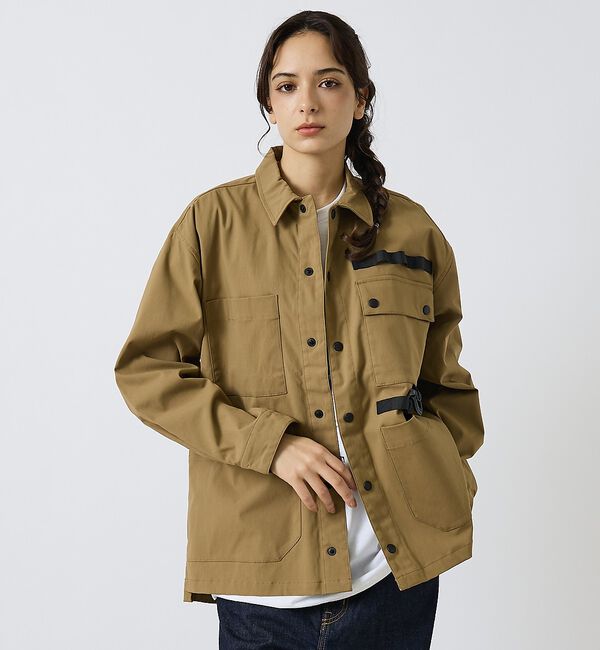 ABAHOUSE「【POLER/ポーラー】STRECH GEAR POCKET JK/撥水/ワーク」|アウトドア|ベージュ