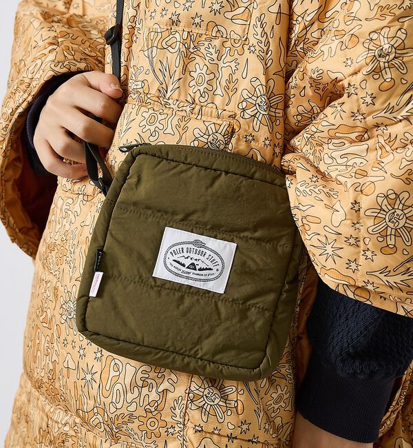 ABAHOUSE「【POLER / ポーラー】PUFFER SHOULDER POUCH / パッ」|モバイルケース|カーキ