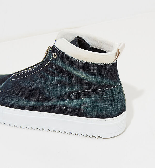 alfredoBANNISTER「【デニム】センタージップ ハイカットスニーカー」|スニーカー|