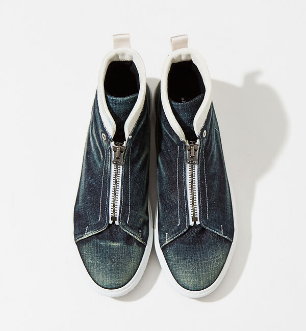 alfredoBANNISTER「【デニム】センタージップ ハイカットスニーカー」|スニーカー|