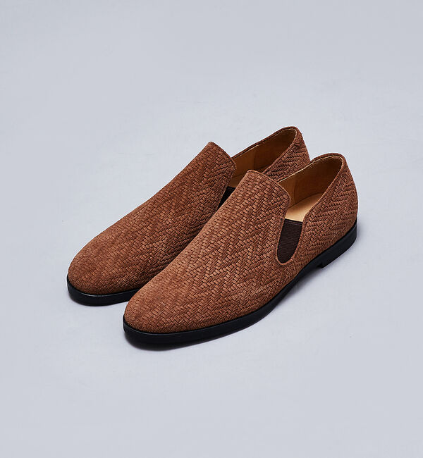 alfredoBANNISTER「【定番木型】メッシュ型押し / サイドゴア レザースリッポン」|その他|