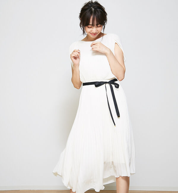 Rouge vif「プリーツフレアワンピース」|ワンピース|