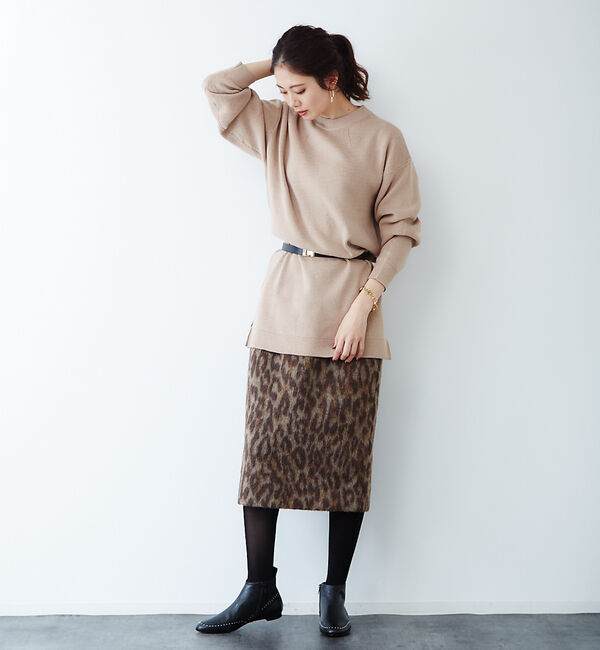 Rouge vif「【MICA＆DEAL（マイカ＆ディール）】レオパードタイトスカート」|スカート|