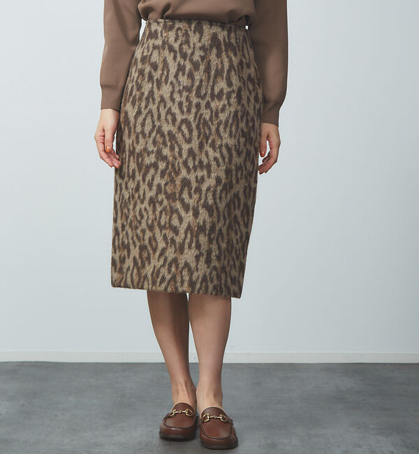 Rouge vif「【MICA＆DEAL（マイカ＆ディール）】レオパードタイトスカート」|スカート|