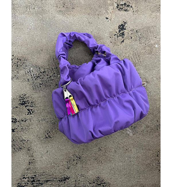Rouge vif「【cheek/チーク】2WAY ギャザー キンチャクトートバッグ」|ショルダー・メッセンジャー|パープル