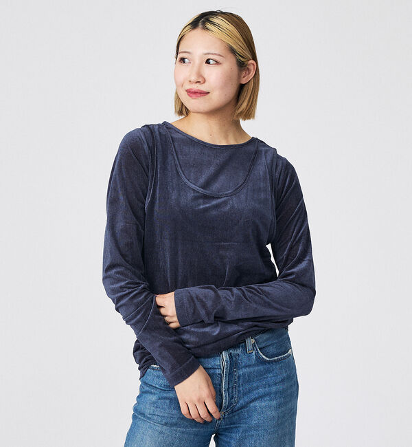 Rouge vif「【Keena/キーナ】レイヤートップス/トップス/レイヤード/２枚セット/上品【」|Tシャツ・カットソー|