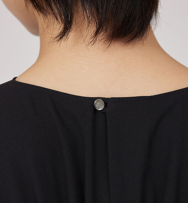 qualite「【セットアップ対応】アセテートジョーゼットギャザーブラウス」|シャツ・ブラウス|