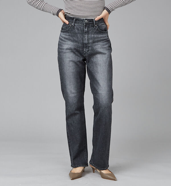 qualite「【YANUK】LOUISE(Straight)　デニムパンツ」|デニム|グレー