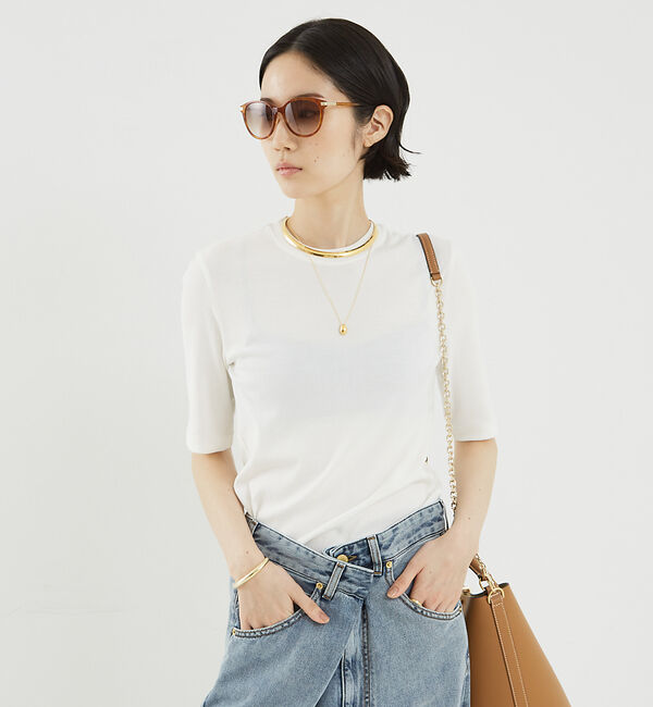 The Store by C' 「【COCUCA】エレガントTee」|Tシャツ・カットソー|ホワイト