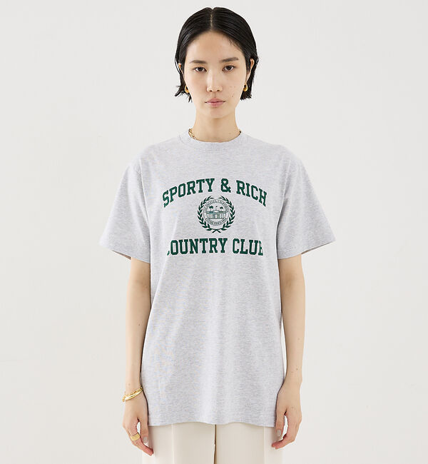 The Store by C' 「【Sporty&Rich】Varsity Crest T-Shirt／ロゴTシャ」|Tシャツ・カットソー|