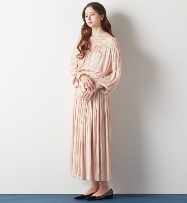 TIARA「《定番》ヴィンテージサテンギャザースカート」|スカート|