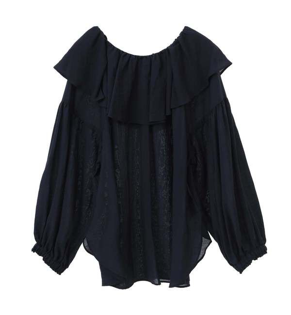 TIARA「フリルカラー2WAYブラウス（セットアップ可）」|シャツ・ブラウス|