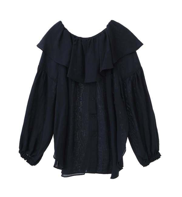 TIARA「フリルカラー2WAYブラウス（セットアップ可）」|シャツ・ブラウス|