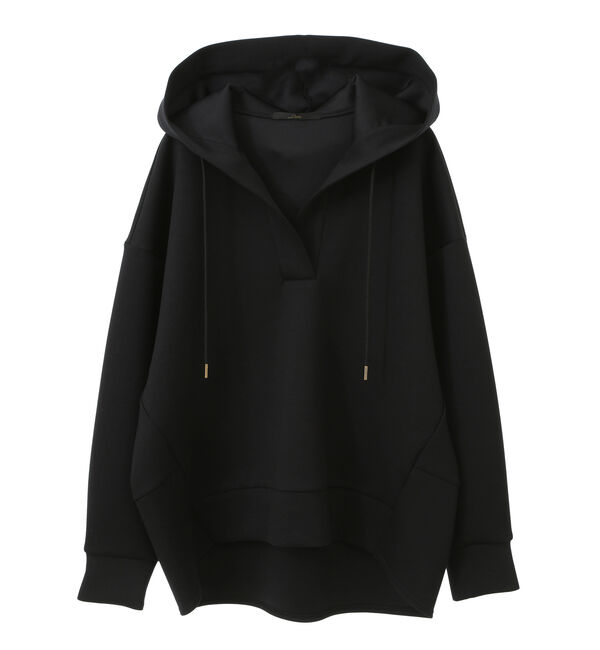 Liesse「ダンボールスキッパーフードトップス」|Tシャツ・カットソー|ブラック