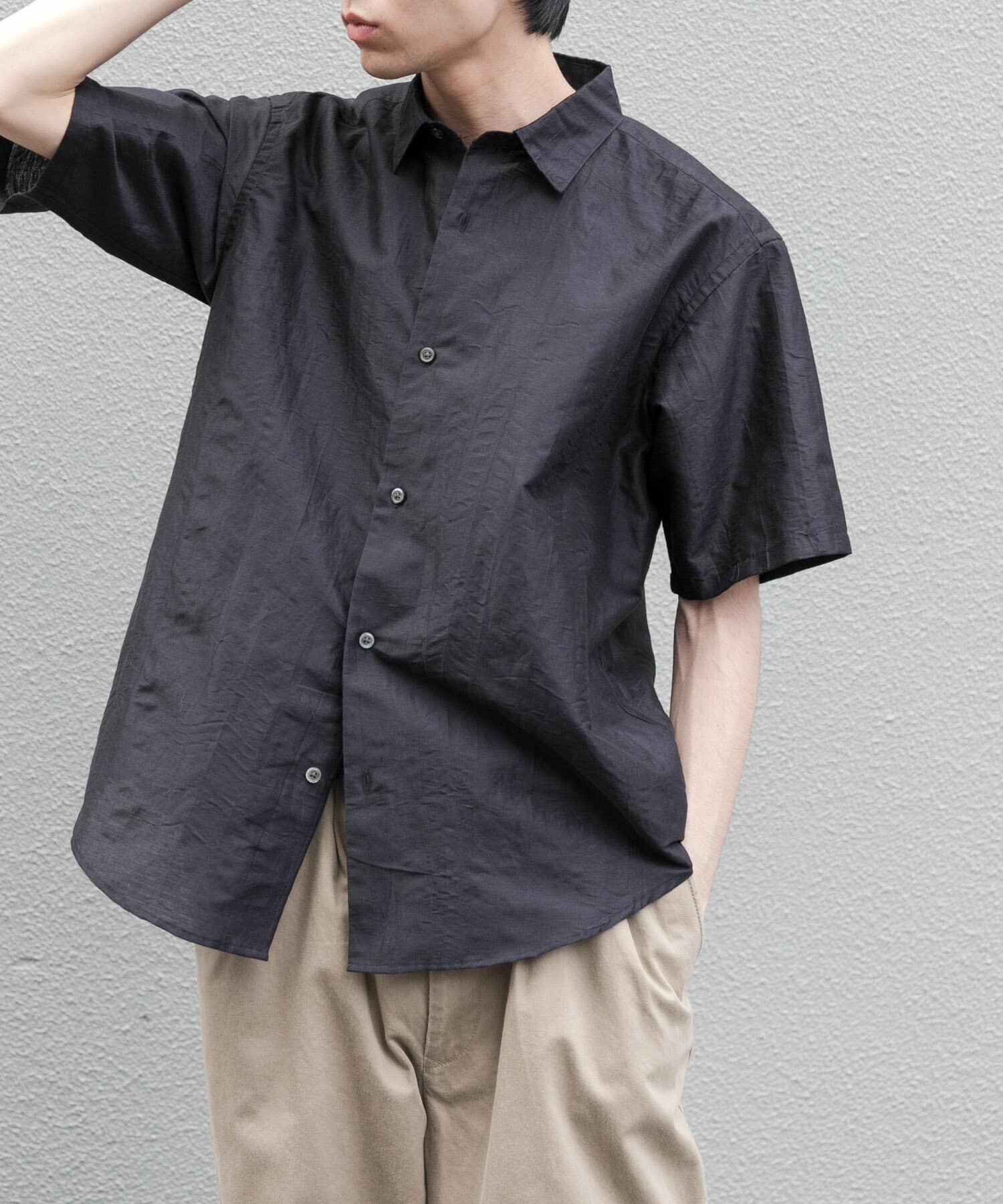 URBAN RESEARCH DOORS「FORK&SPOON　リネンワッシャーレギュラーカラーシャツ」|シャツ・ブラウス|