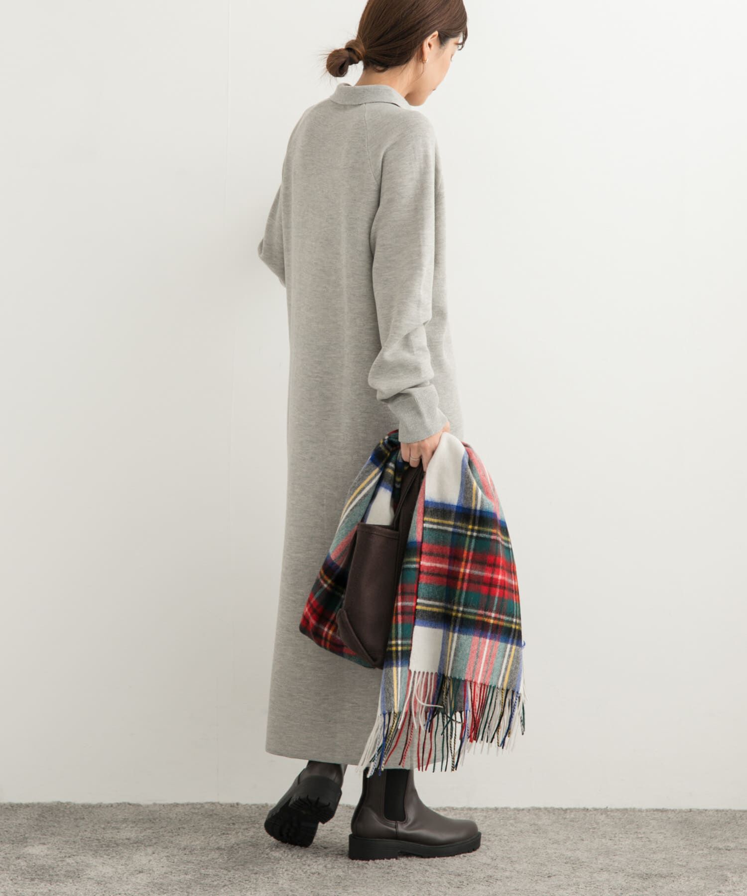 URBAN RESEARCH DOORS「衿付きニットワンピース」|ワンピース|