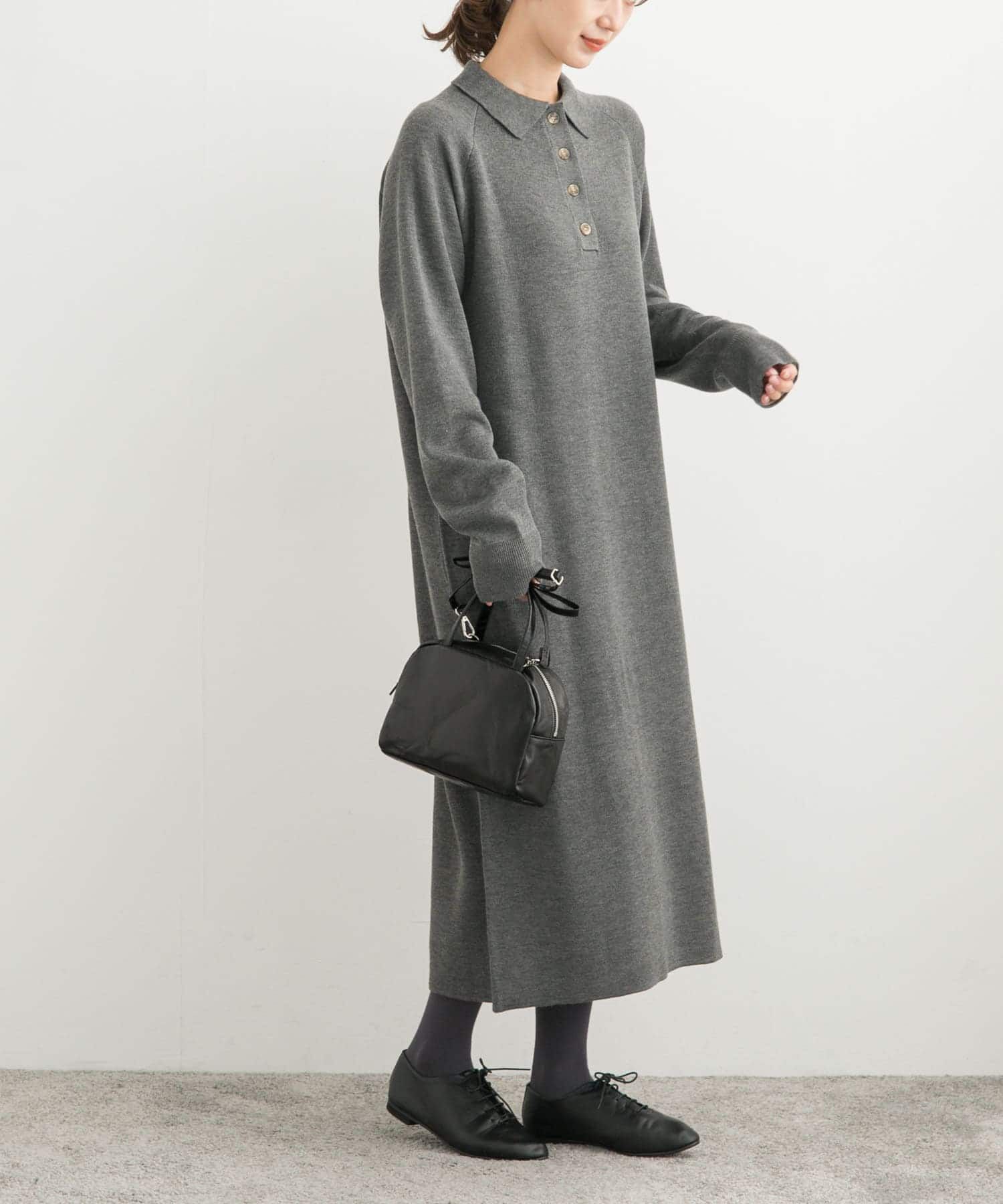 URBAN RESEARCH DOORS「衿付きニットワンピース」|ワンピース|