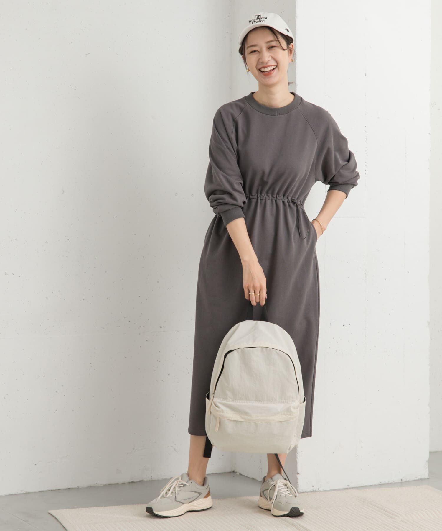 URBAN RESEARCH DOORS「ミニ裏毛ドロストワンピース」|ワンピース|