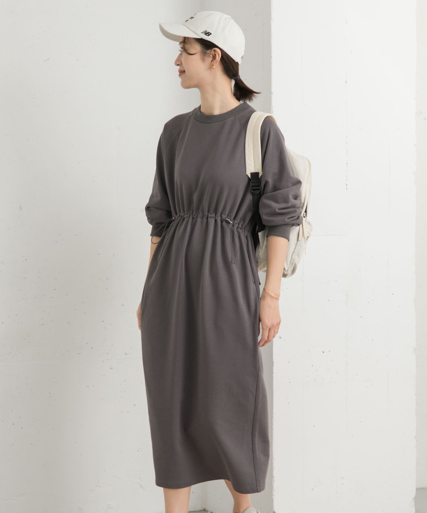 URBAN RESEARCH DOORS「ミニ裏毛ドロストワンピース」|ワンピース|