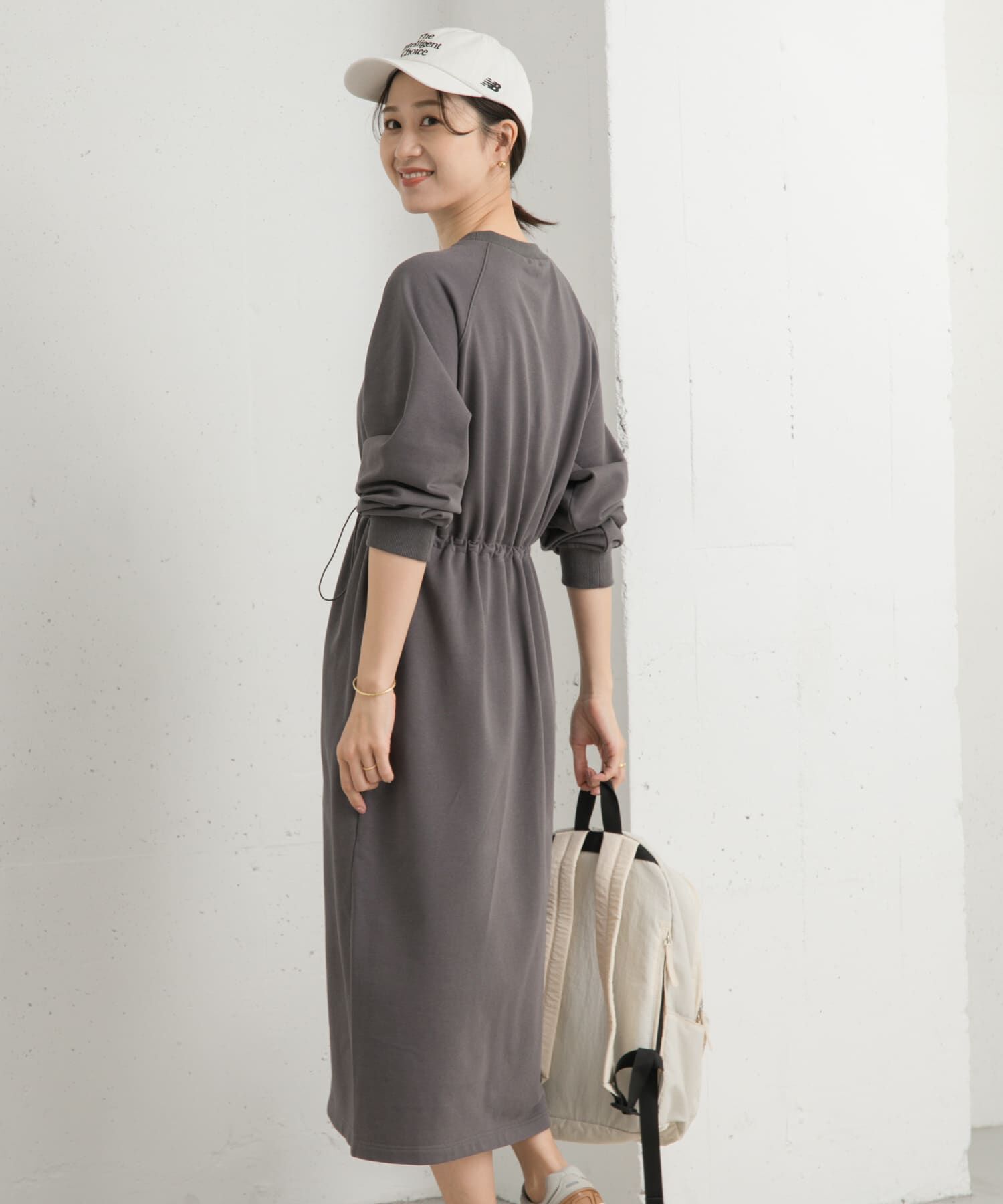 URBAN RESEARCH DOORS「ミニ裏毛ドロストワンピース」|ワンピース|