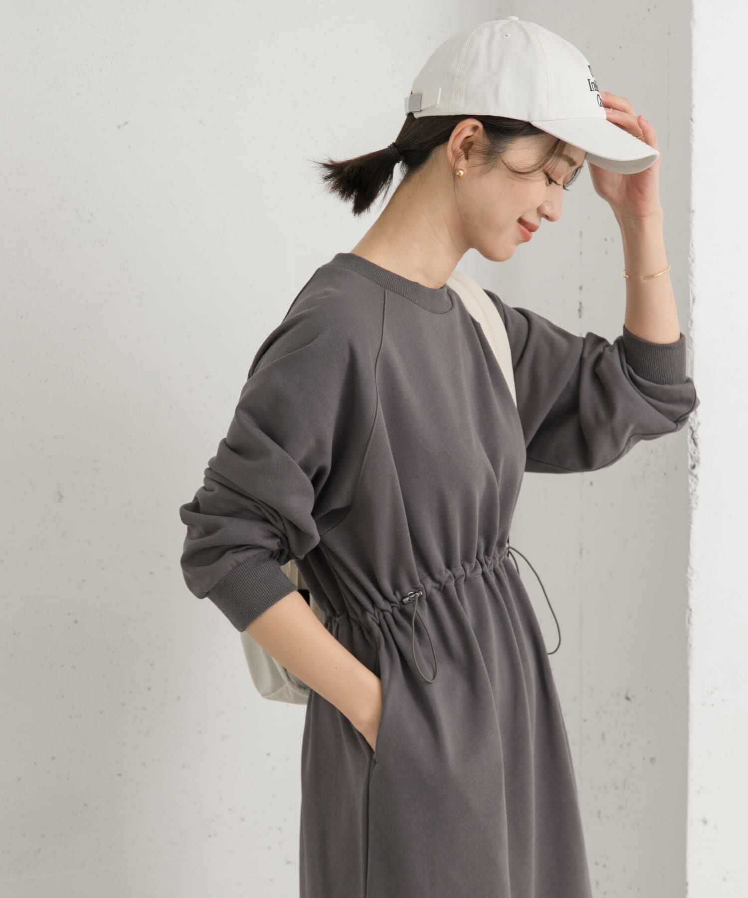 URBAN RESEARCH DOORS「ミニ裏毛ドロストワンピース」|ワンピース|