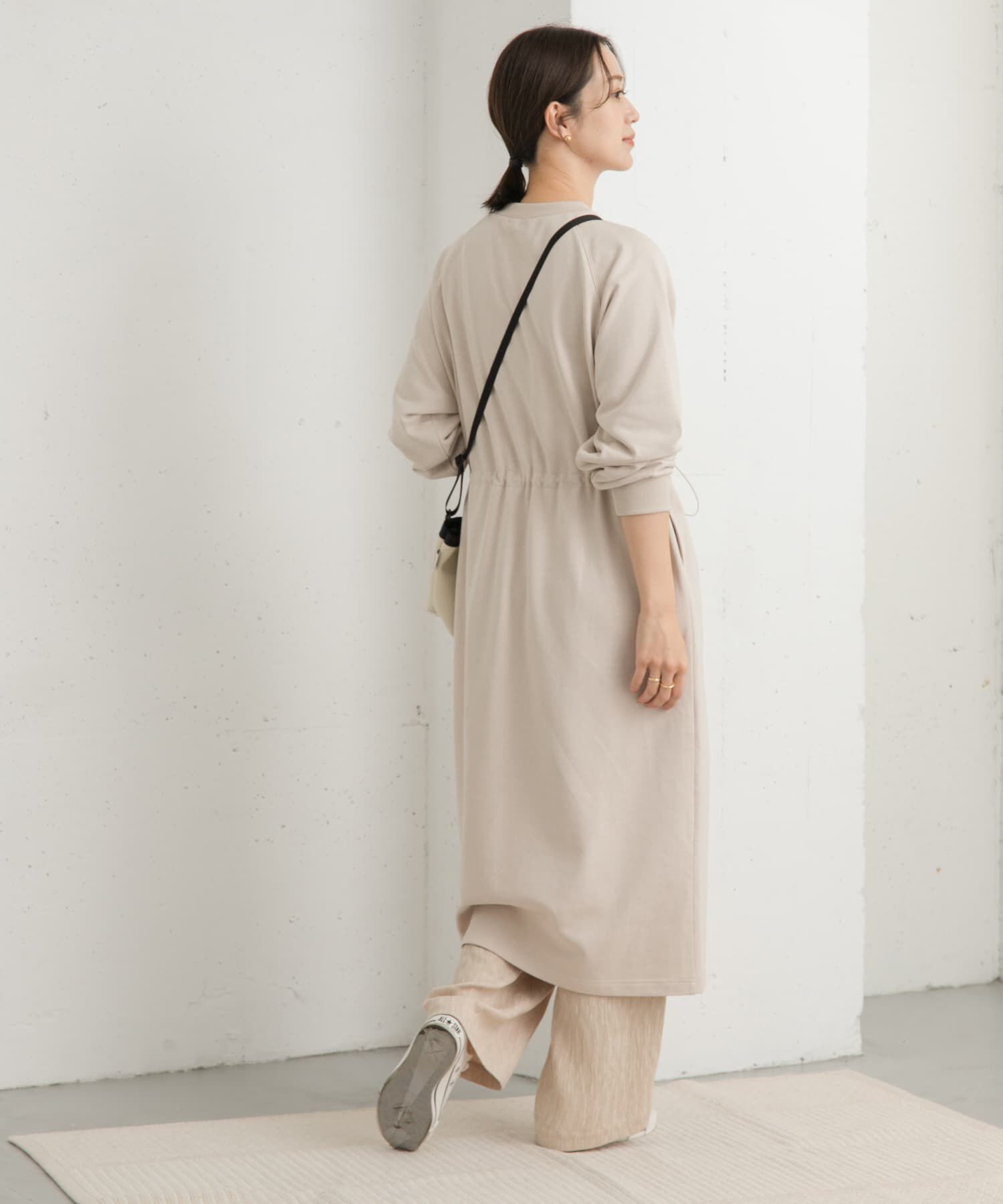 URBAN RESEARCH DOORS「ミニ裏毛ドロストワンピース」|ワンピース|