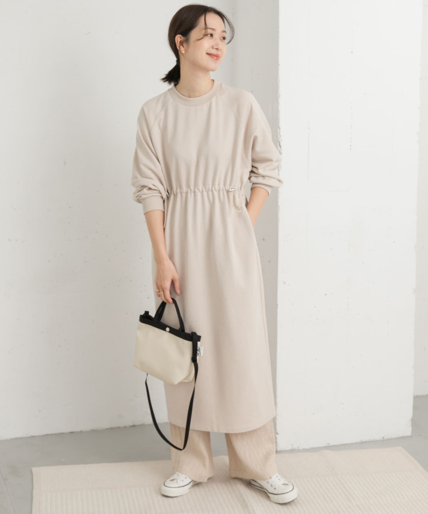 URBAN RESEARCH DOORS「ミニ裏毛ドロストワンピース」|ワンピース|