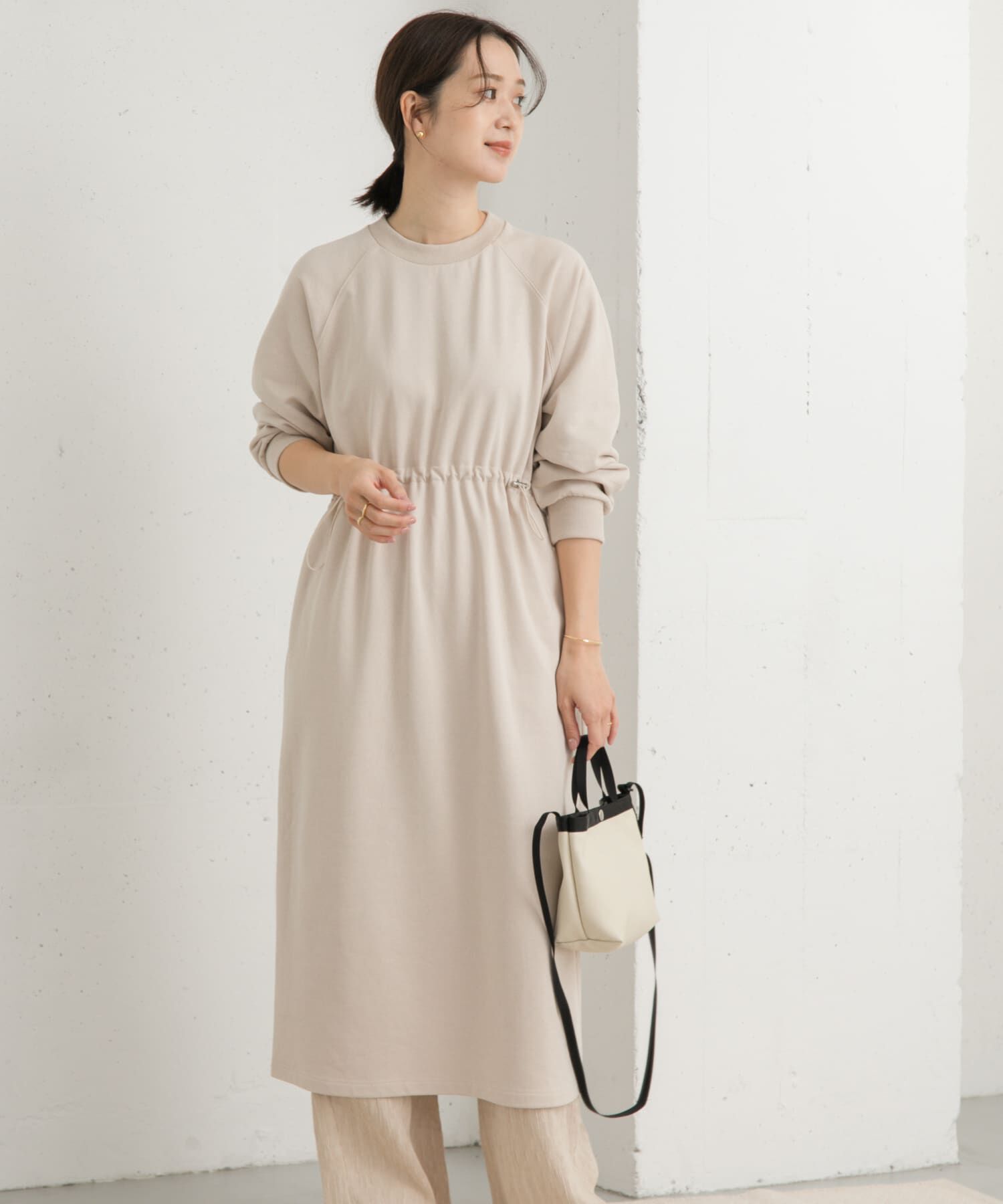 URBAN RESEARCH DOORS「ミニ裏毛ドロストワンピース」|ワンピース|