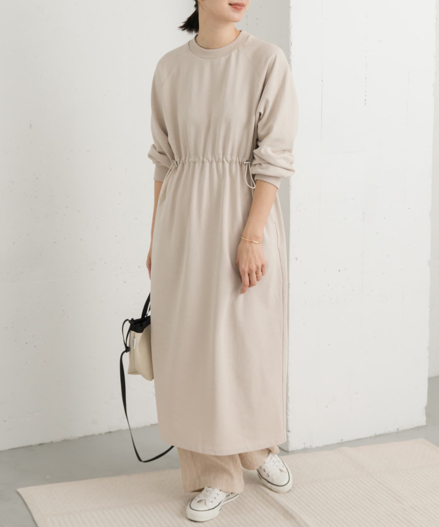 URBAN RESEARCH DOORS「ミニ裏毛ドロストワンピース」|ワンピース|