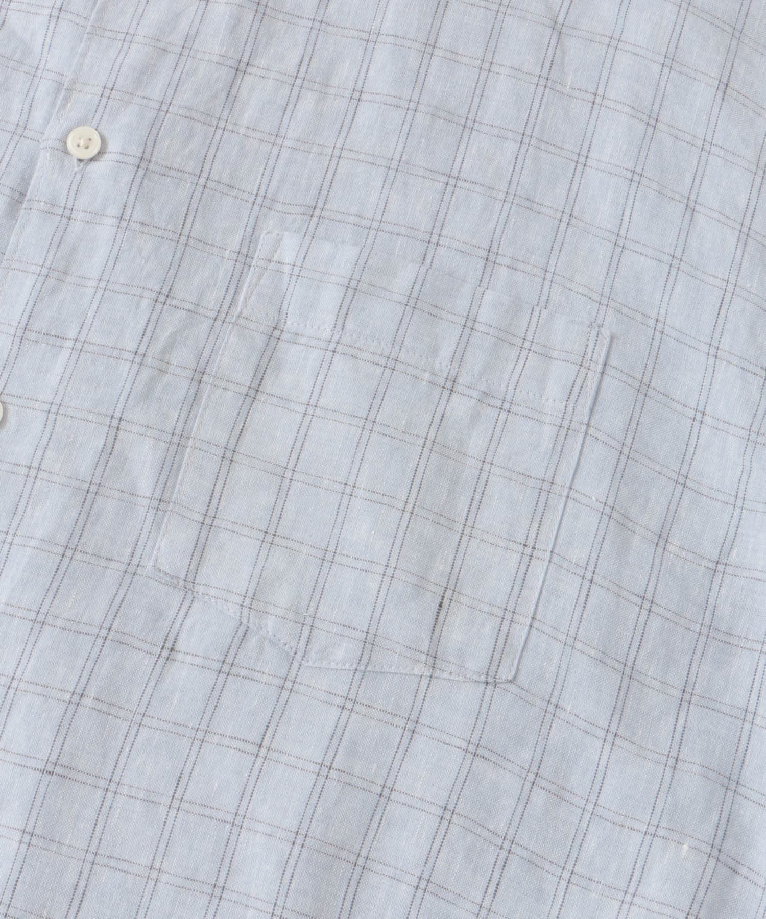 URBAN RESEARCH DOORS「『XLサイズ/WEB限定』シルケットリネンバンドカラーロングスリーブシャツ」|シャツ・ブラウス|