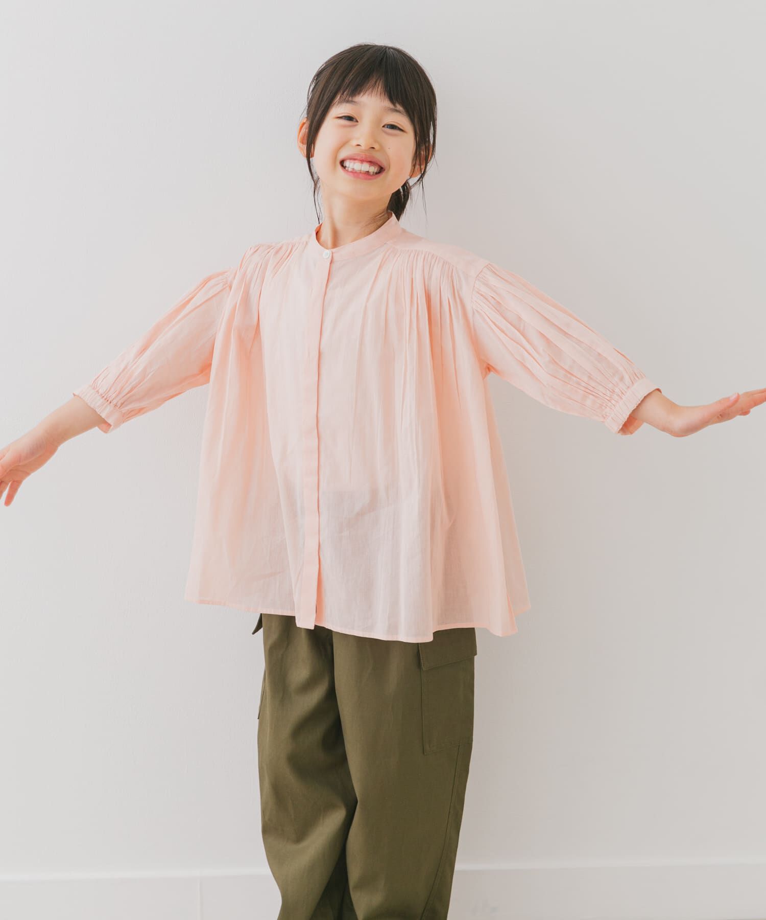 URBAN RESEARCH DOORS「『親子リンク』コットンボイルギャザーブラウス(KIDS)」|その他|