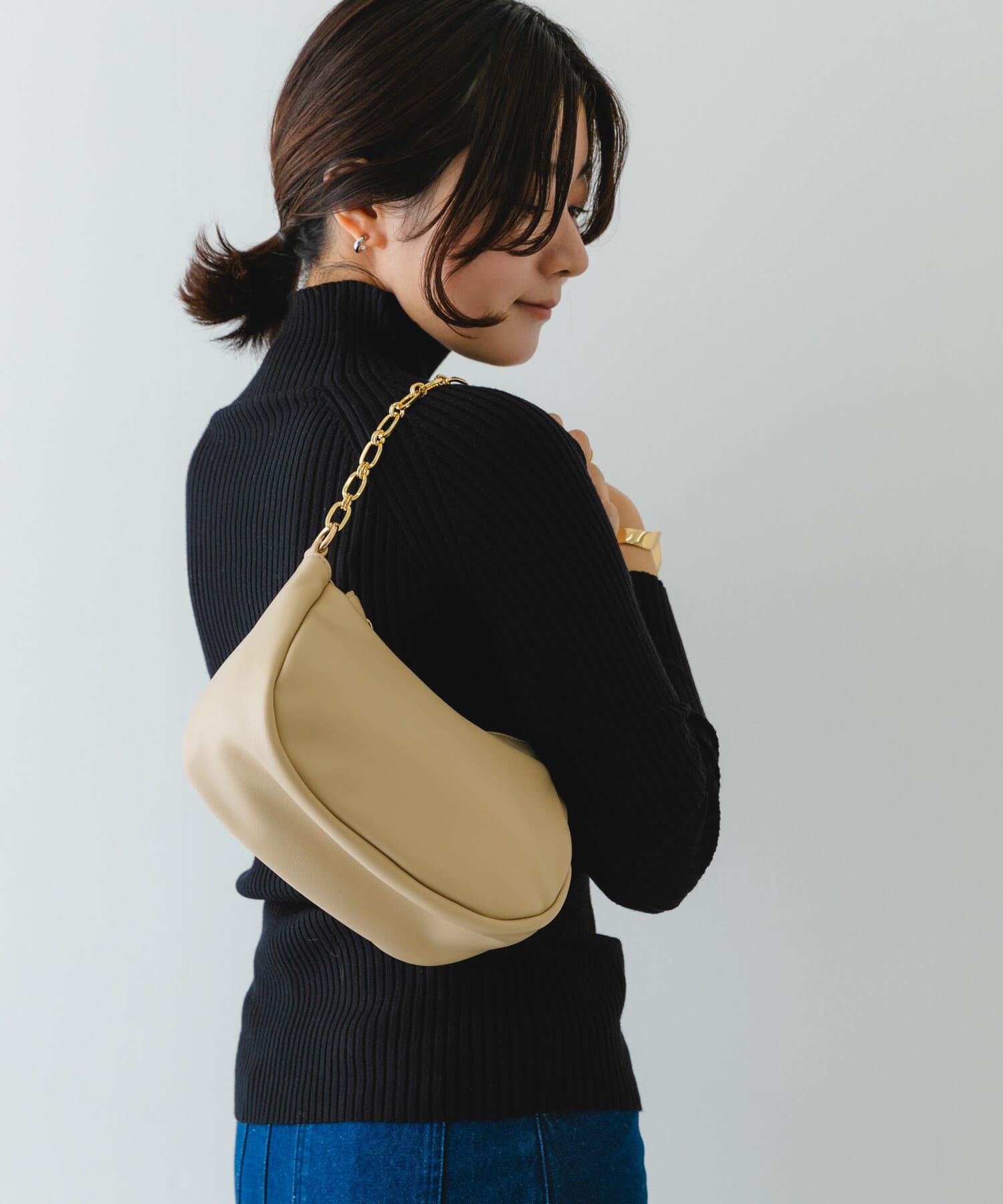 RODE SKO「2WAYチェーンラウンドショルダーバッグ」|ショルダー・メッセンジャー|ベージュ系その他