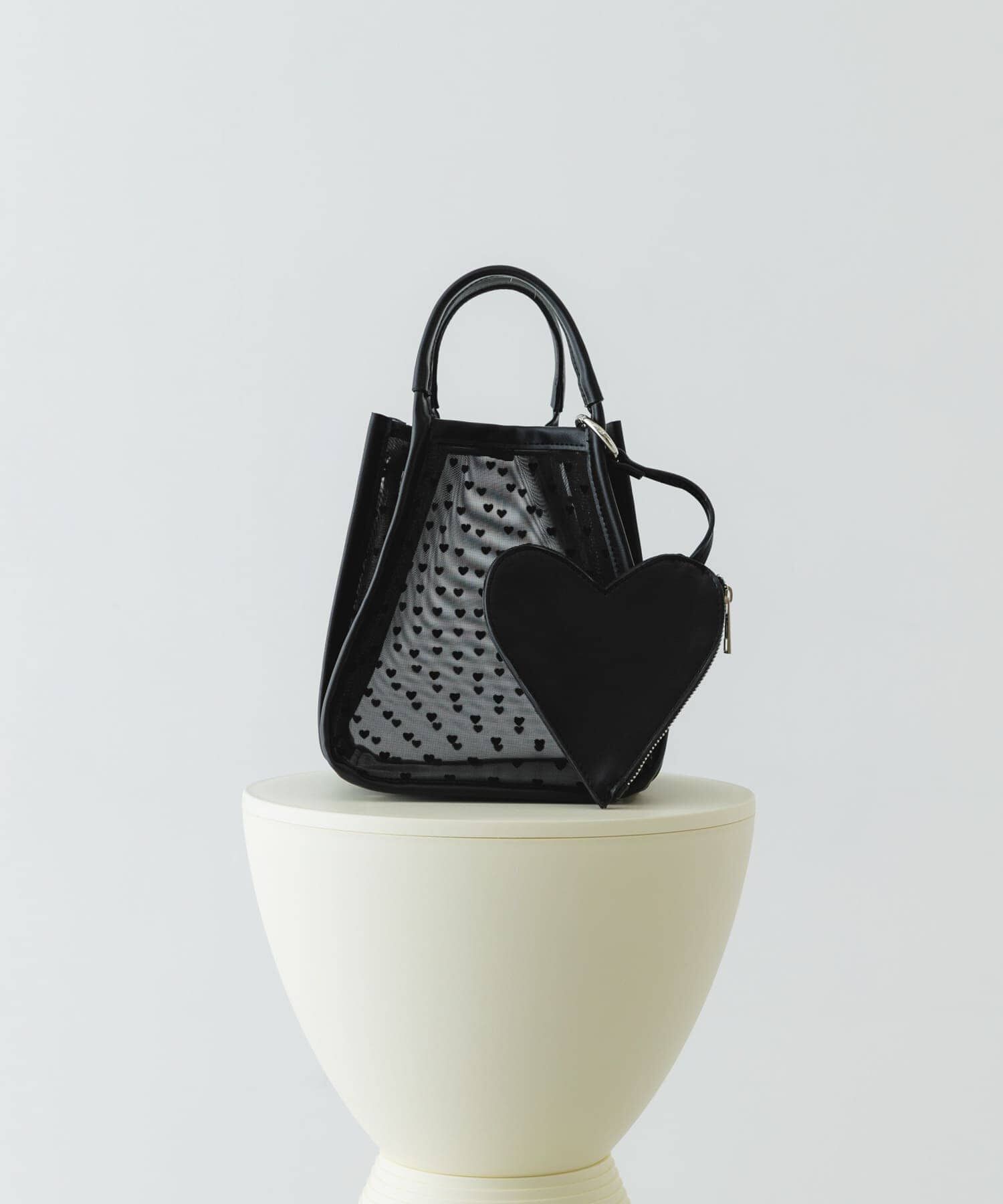 RODE SKO「ハートシアーハンドバッグ」|ハンドバッグ|ブラック