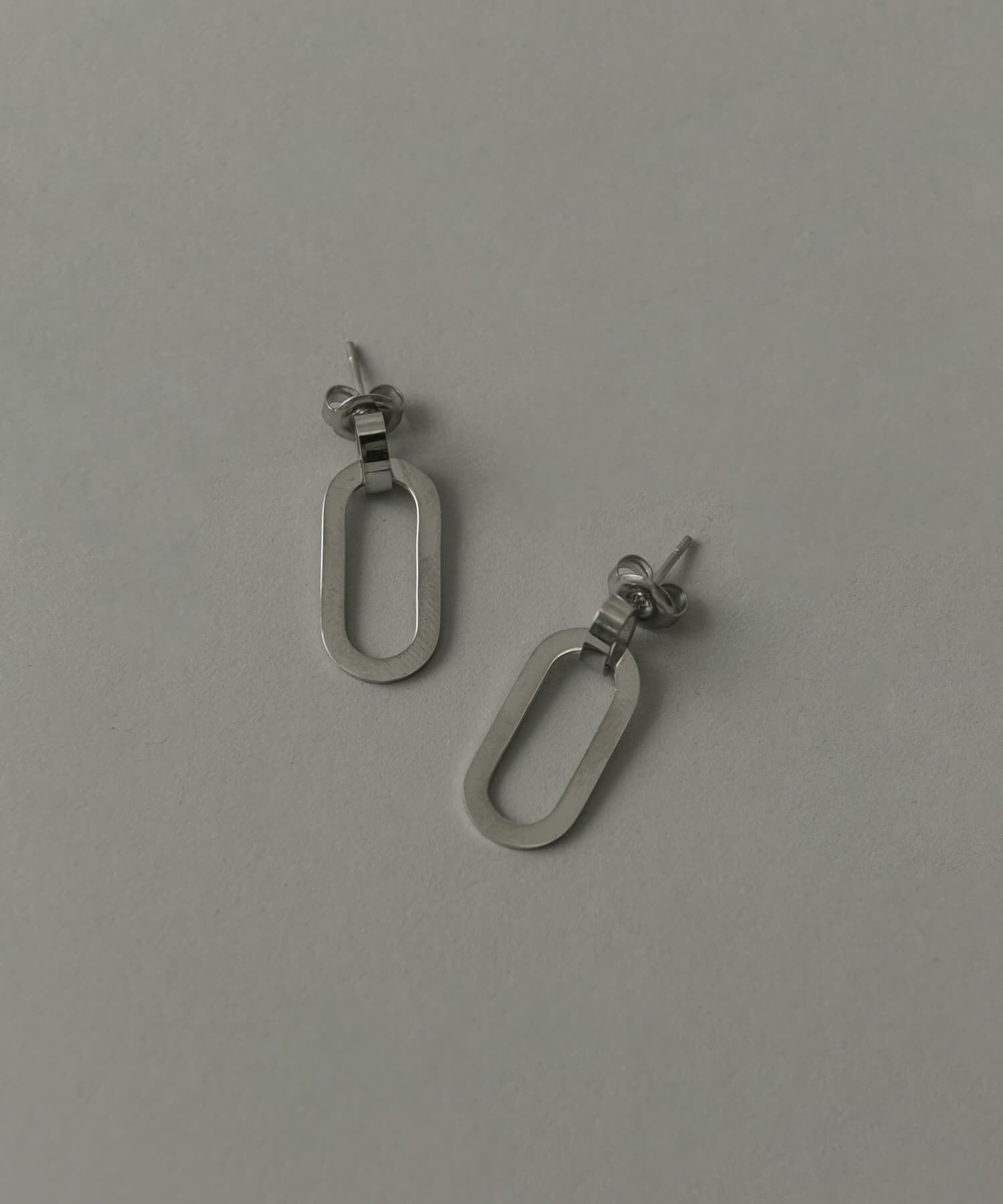 SMELLY「ステンレスダブルオーバルピアス」|ピアス|