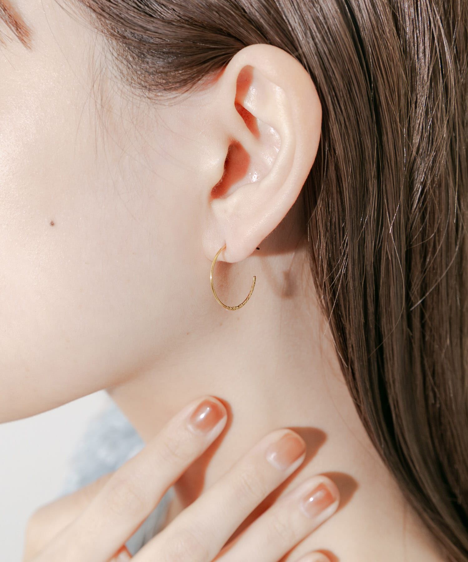 SMELLY「ステンレスキリカエフープピアス」|ピアス|ゴールド