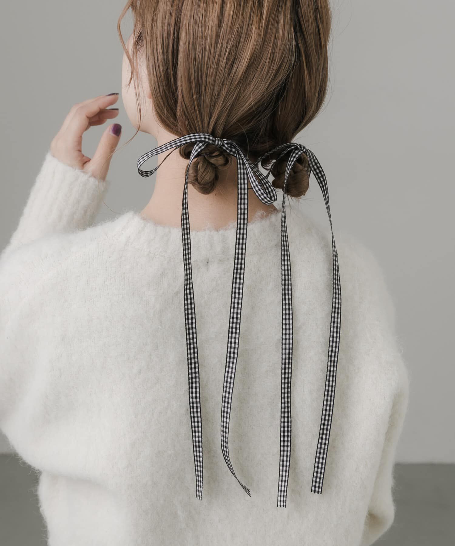 SMELLY「ギンガムチェックリボン2セットヘアカフ」|その他|