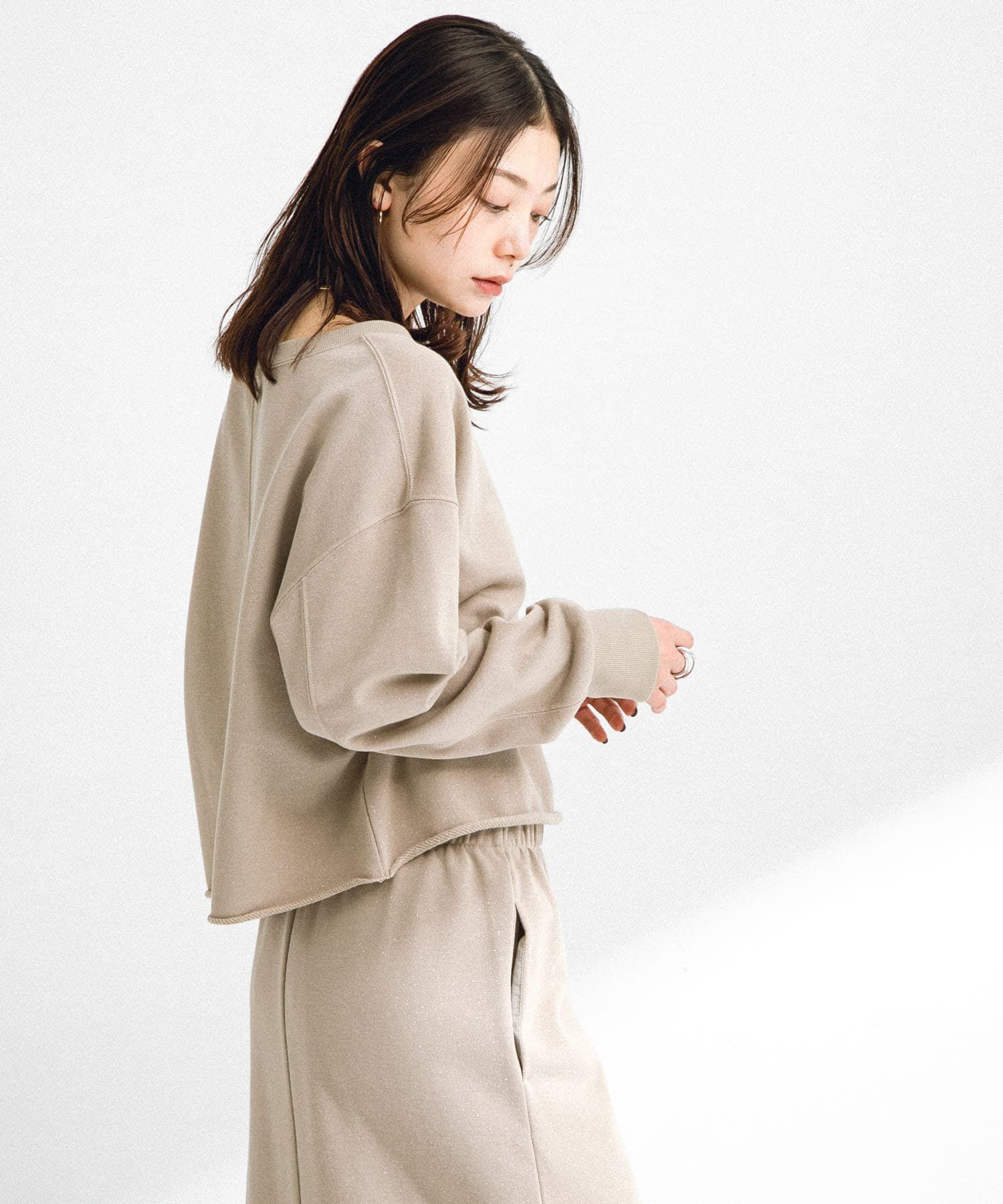 Sonny Label 「『WEB/一部店舗限定』ラメ裏毛スウェット&スカートセットアップ」|ワンピース|