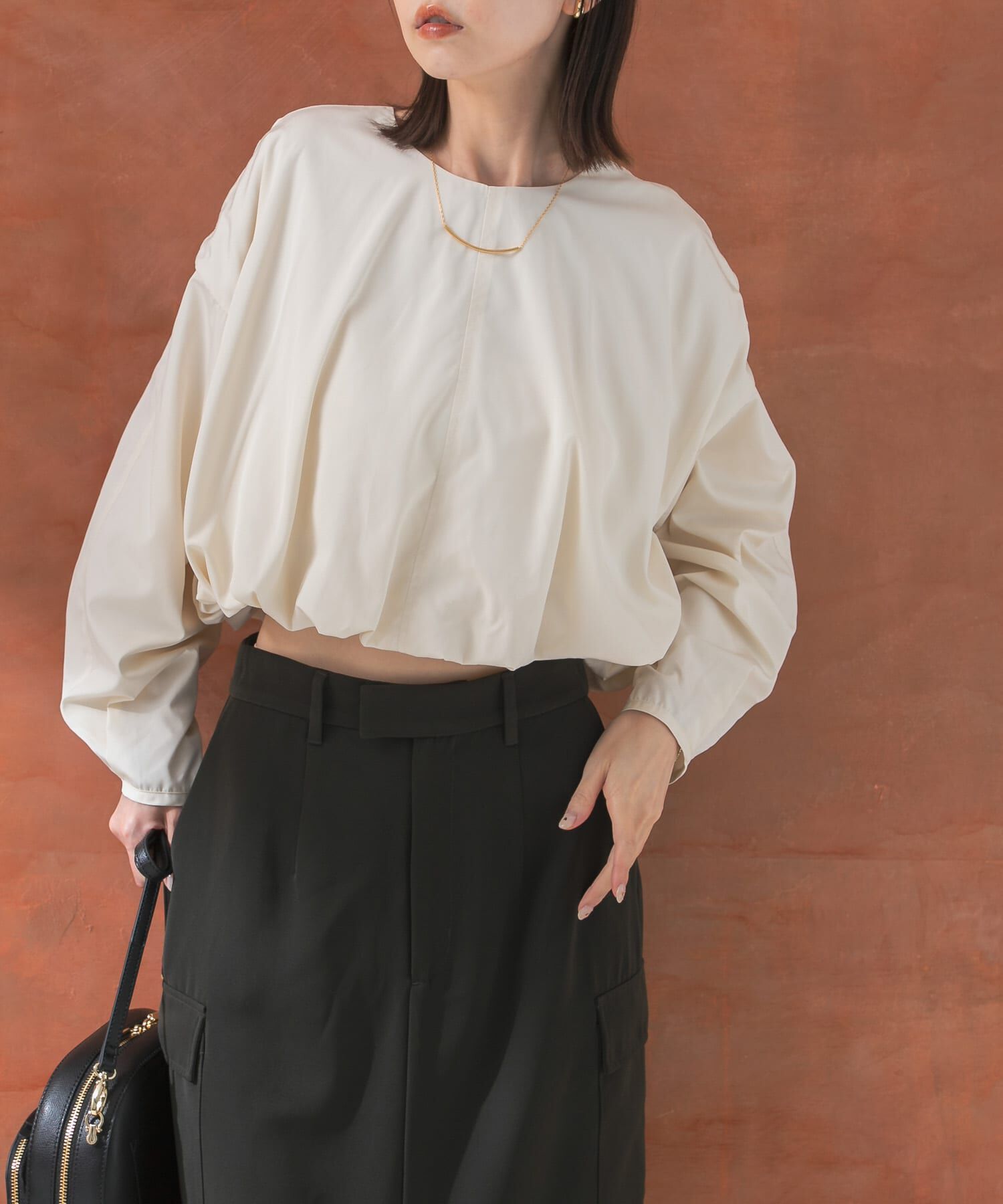 URBAN RESEARCH ROSSO「クロップドバルーンブラウス」|シャツ・ブラウス|