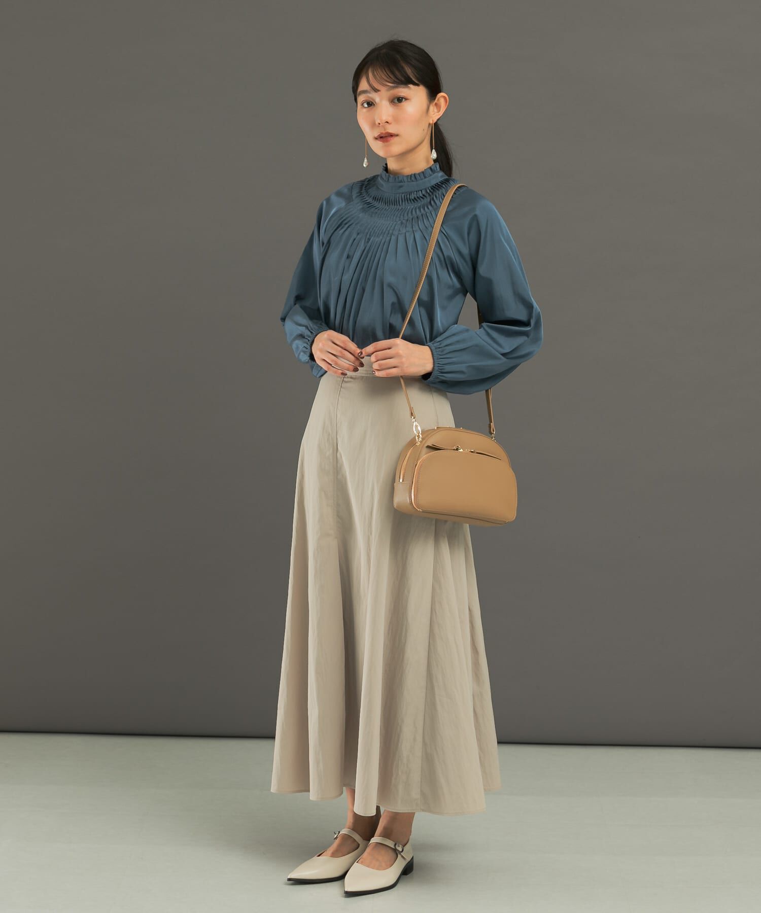 URBAN RESEARCH ROSSO「タフタロングフレアスカート」|スカート|